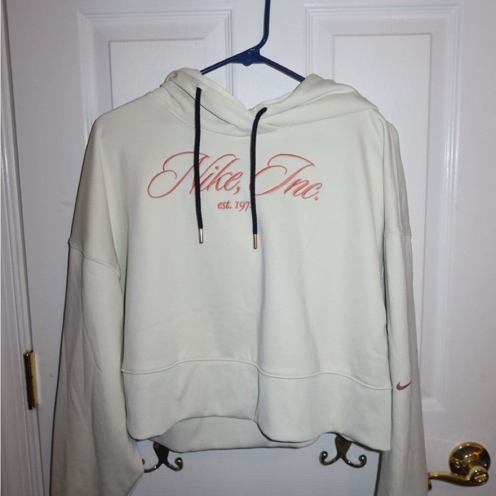 Nike Cream Hoodie with Red Script